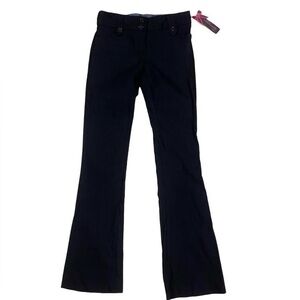 Y2k deadstock low rise boot cut black trousers